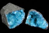Lot: - Dyed (Blue) Quartz Geodes - Pieces #77244-1